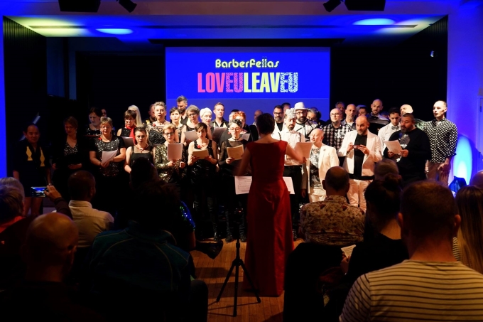The Barbies share the stage with Melodivas and Komos at the LovEU LeavEU concert